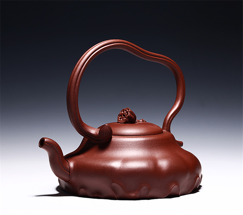珍藏級(jí)底槽清荷葉提梁泡茶壺茶具