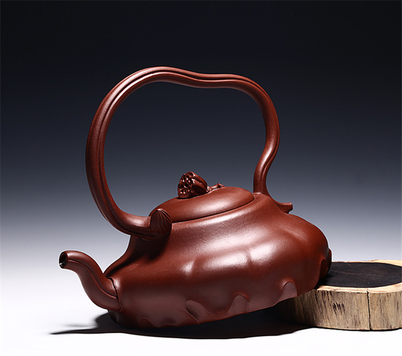 珍藏級(jí)底槽清荷葉提梁泡茶壺茶具